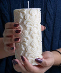 Embossed Pillar Regal candle