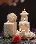 Embossed Pillar Candle Set 1
